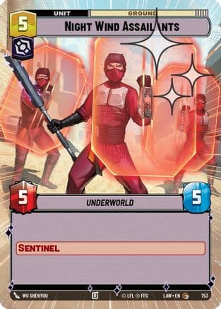 Night Wind Assailants (Hyperspace Foil) — A Lawless Time Star Wars: Unlimited card by Wu Shenyou