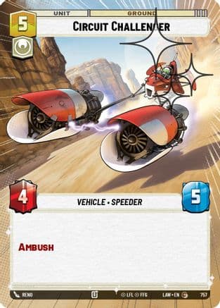 Circuit Challenger (Hyperspace Foil) — A Lawless Time Star Wars: Unlimited card by Reno