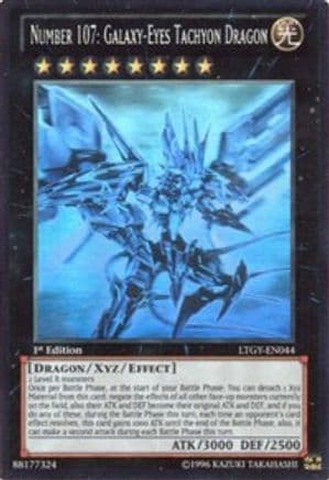 Number 107: Galaxy-Eyes Tachyon Dragon (Ghost Rare) — Yu-Gi-Oh! card