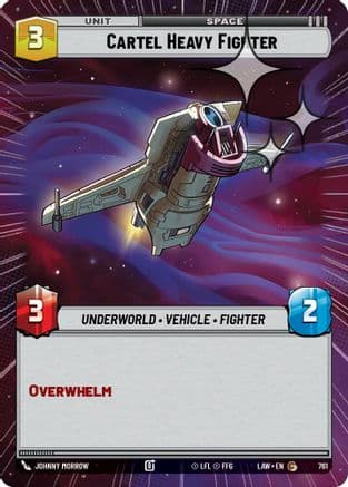 Cartel Heavy Fighter (Hyperspace Foil) — A Lawless Time Star Wars: Unlimited card by Johnny Morrow