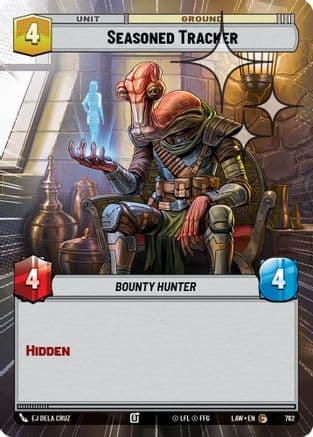 Seasoned Tracker (Hyperspace Foil) — A Lawless Time Star Wars: Unlimited card by EJ Dela Cruz