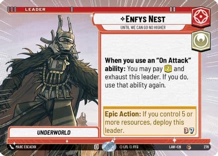 Enfys Nest - Until We Can Go No Higher (Hyperspace) — A Lawless Time Star Wars: Unlimited card by Marc Escachx