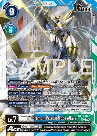 Imperialdramon: Paladin Mode ACE (Reprint) — Advanced Booster Digimon Generation