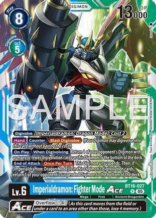 Imperialdramon: Fighter Mode ACE - BT16-027 (Reprint) — Advanced Booster Digimon Generation