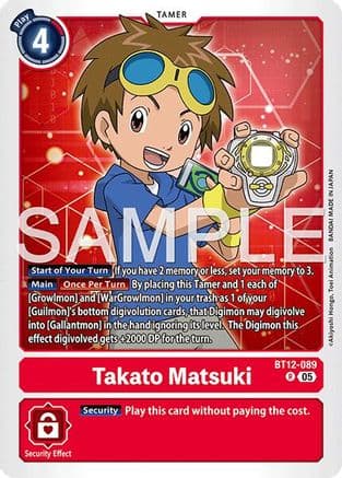 Takato Matsuki - BT12-089 (Reprint) — Advanced Booster Digimon Generation