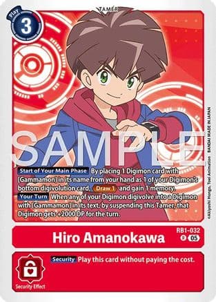 Hiro Amanokawa - RB1-032 (Reprint) — Advanced Booster Digimon Generation