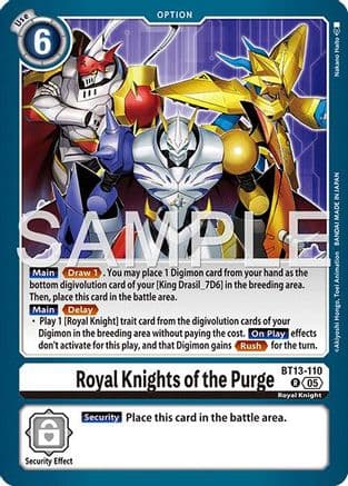Royal Knights of the Purge (Reprint) — Advanced Booster Digimon Generation