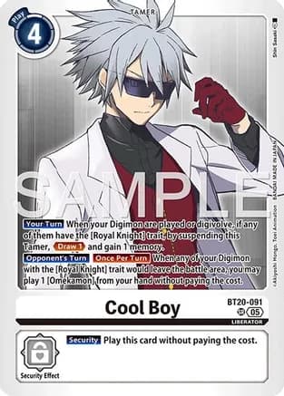 Cool Boy - BT20-091 (Reprint) — Advanced Booster Digimon Generation