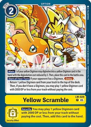 Yellow Scramble (Reprint) — Advanced Booster Digimon Generation