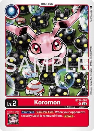 Koromon - BT14-001 (Reprint) — Advanced Booster Digimon Generation