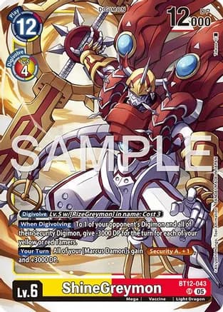 ShineGreymon - BT12-043 (Reprint) — Advanced Booster Digimon Generation