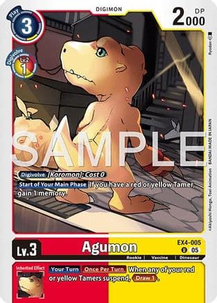 Agumon - EX4-005 (Reprint) — Advanced Booster Digimon Generation