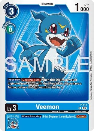 Veemon - P-117 (Reprint) — Advanced Booster Digimon Generation