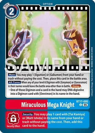 Miraculous Mega Knight (Reprint) — Advanced Booster Digimon Generation