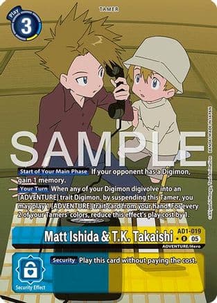 Matt Ishida & T.K. Takaishi (Alternate Art) — Advanced Booster Digimon Generation
