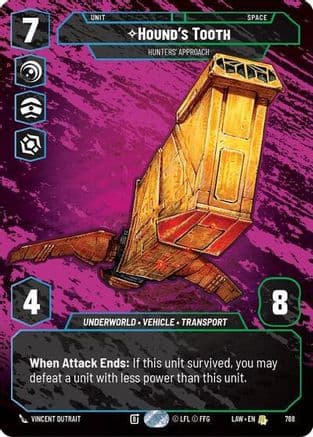 Hound's Tooth - Hunters' Approach (Prestige) — A Lawless Time Star Wars: Unlimited card by Vincent Gutierrez