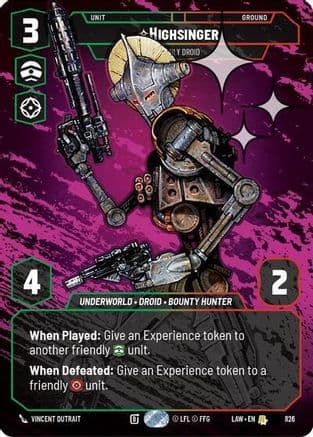 Highsinger - Deadly Droid (Prestige Foil) — A Lawless Time