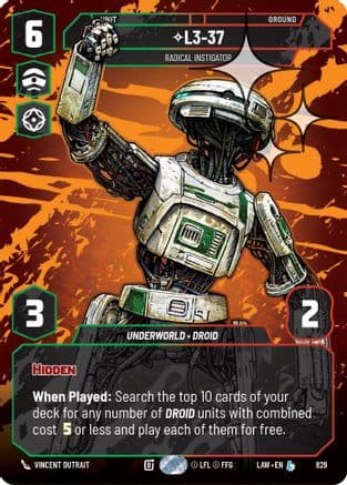 L3-37 - Radical Instigator (Prestige Foil) — A Lawless Time