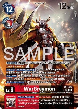 WarGreymon - AD1-004 (Alternate Art) — Advanced Booster Digimon Generation