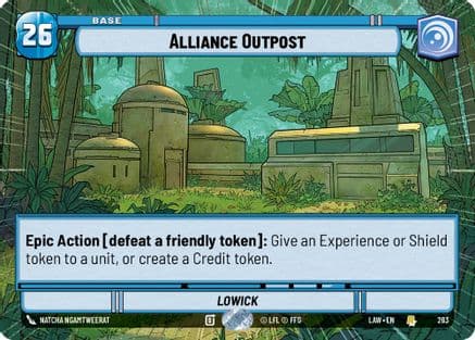 Alliance Outpost (Hyperspace) — A Lawless Time Star Wars: Unlimited card by Natcha Ngamtweerat