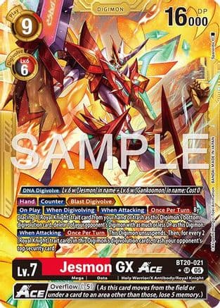 Jesmon GX ACE (Gold Border) — Advanced Booster Digimon Generation