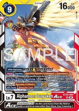 Alphamon: Ouryuken ACE (Reprint) — Advanced Booster Digimon Generation