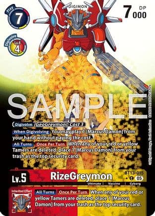 RizeGreymon - BT13-015 (Alternate Art) — Advanced Booster Digimon Generation