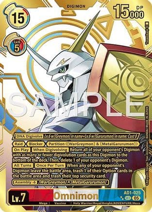 Omnimon - AD1-025 (Rare Pull) — Advanced Booster Digimon Generation