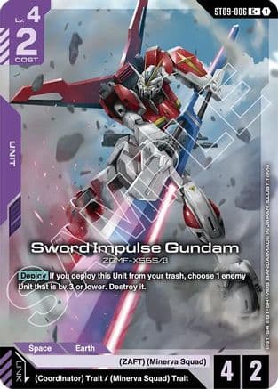 Sword Impulse Gundam (C+) — Starter Deck 09: Destiny Ignition