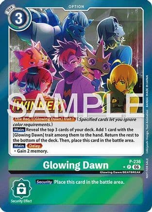 Glowing Dawn (Store Tournament 2026 Vol. 2 Winner Pack) — Digimon Promotion Cards