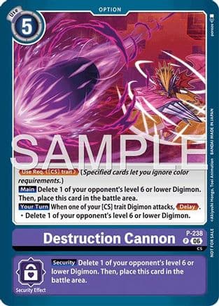 Destruction Cannon (Store Tournament 2026 Vol. 2 Participation Pack) — Digimon Promotion Cards