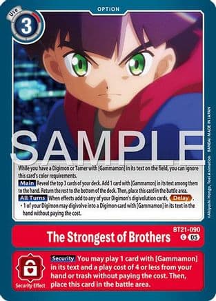 The Strongest of Brothers (Reprint) — Advanced Booster Digimon Generation
