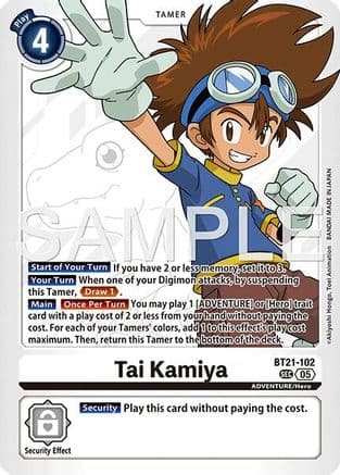 Tai Kamiya - BT21-102 (Reprint) — Advanced Booster Digimon Generation
