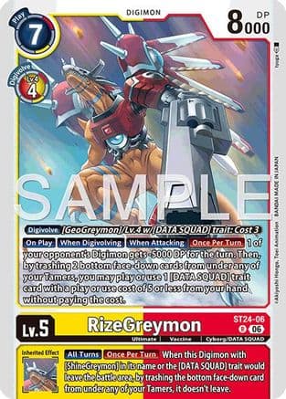 RizeGreymon — Digimon Card Game card