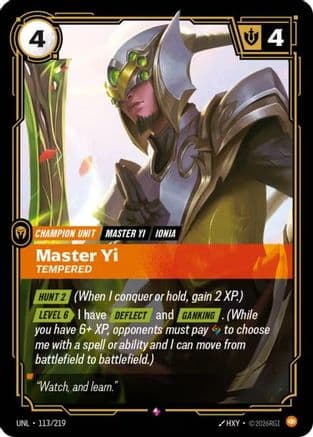 Master Yi - Tempered — Unleashed