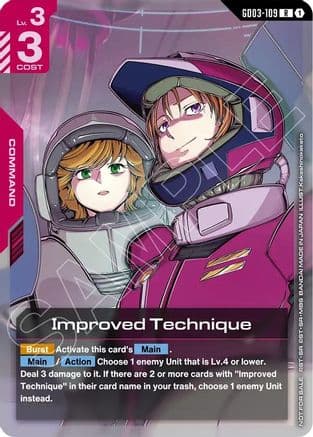 Improved Technique (WCS26-27 Participation Pack Vol.1) — Gundam Promotional Cards