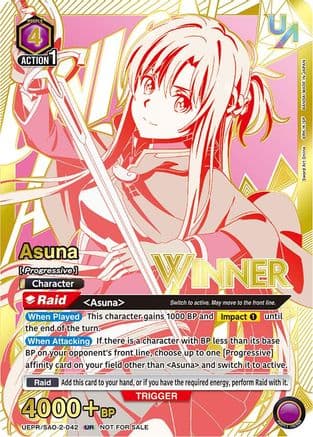 Asuna (042) (Winner) — Union Arena Promotion Cards