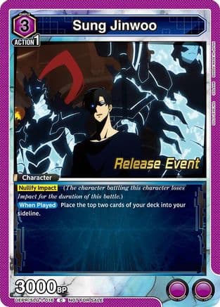 Sung Jinwoo (016) — UE17BT: SOLO LEVELING Release Event Cards