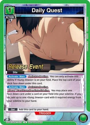 Daily Quest — UE17BT: SOLO LEVELING Release Event Cards