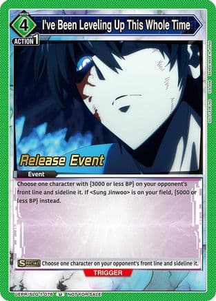I've Been Leveling Up This Whole Time — UE17BT: SOLO LEVELING Release Event Cards