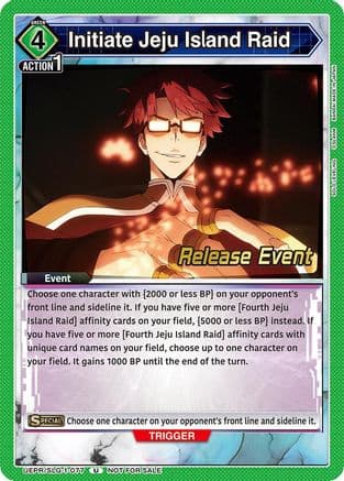 Initiate Jeju Island Raid — UE17BT: SOLO LEVELING Release Event Cards