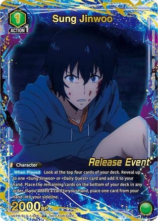 Sung Jinwoo (046) (U*) — UE17BT: SOLO LEVELING Release Event Cards