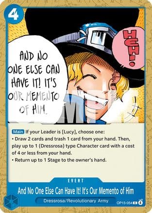 And No One Else Can Have It! It's Our Memento of Him — Adventure on Kami's Island