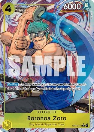 Roronoa Zoro (OP15-113) (Alternate Art) — Adventure on Kami's Island