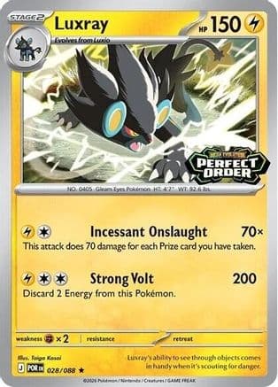 Luxray (Perfect Order Stamped) — Miscellaneous Cards & Products Pokémon TCG card by Taiga Kasai