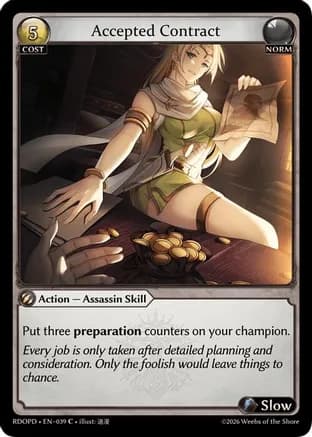 Accepted Contract — Radiant Origins: Pantheon