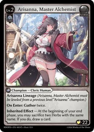 Arisanna, Master Alchemist — Radiant Origins: Pantheon