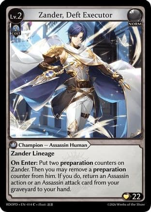 Zander, Deft Executor — Radiant Origins: Pantheon