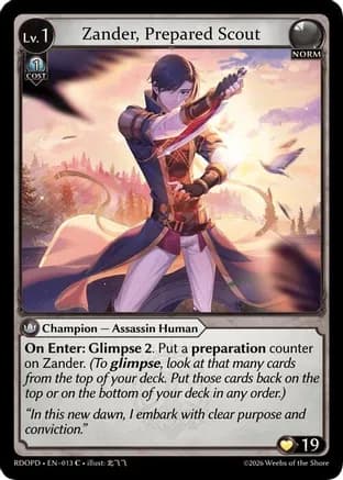 Zander, Prepared Scout — Radiant Origins: Pantheon