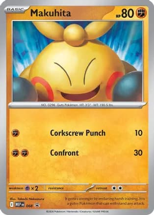Makuhita - 068 — ME: Mega Evolution Promo Pokémon TCG card by sui